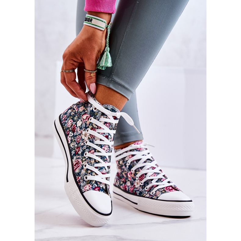 FS2 Visoke tenisice sa zelenim Nollie cvjetovima višebojan zelena 2