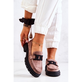 PL5 Suede mokasinke s La.Fi Cappucino Laurene ukrasom smeđa 2