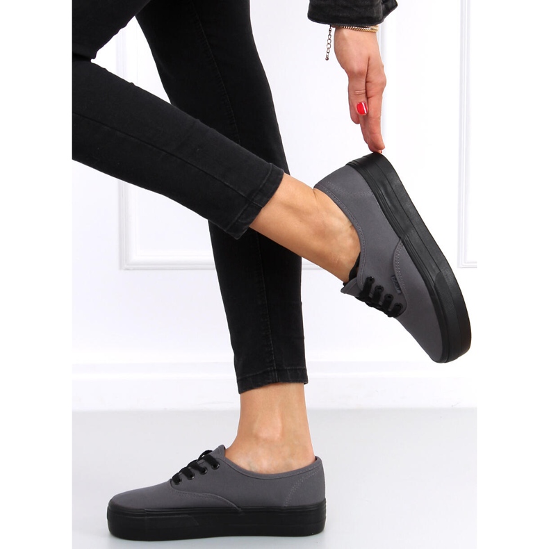 Tenisice s visokim potplatom Donau DK.GREY siva 1