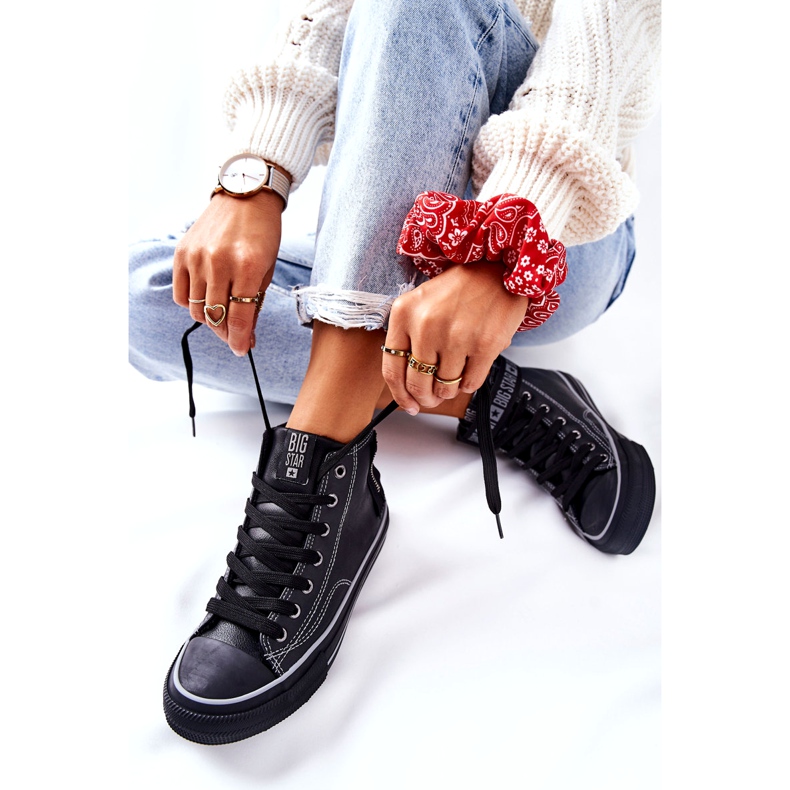 Visoko izolirane tenisice Big Star GG274026 Crne crna 1