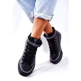 Visoko izolirane tenisice Big Star GG274026 Crne crna 4