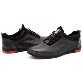 Polbut Ležerne muške kožne cipele K24, sive siva 4