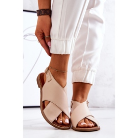 Lewski Shoes Kožne sandale Lewski 3019 bež 2