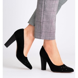 Marco Shoes Crne pumpe 1007P s mlaznicama crna 2