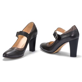 Marco Shoes Smeđe pumpe 0932P sa kopčom smeđa 2