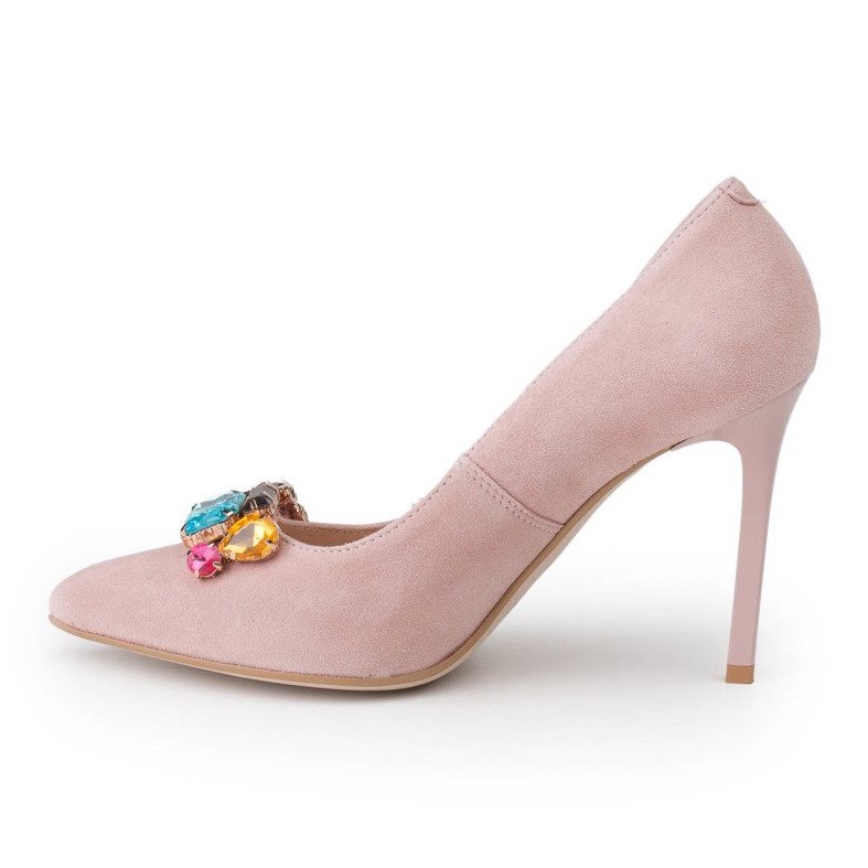 Marco Shoes 1057P ružičasti klinovi s velikim kamenjem ružičasta 2