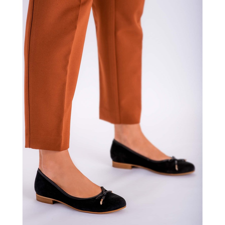 Marco Shoes Balerine od antilopa 1152P u crnoj boji crna 1