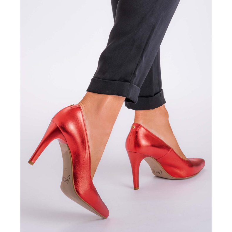 Marco Shoes Crveni klinovi 0500P u sjajnoj boji crvena 2