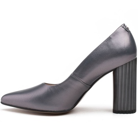 Marco Shoes Sive pumpe s rebrastom petom siva 2