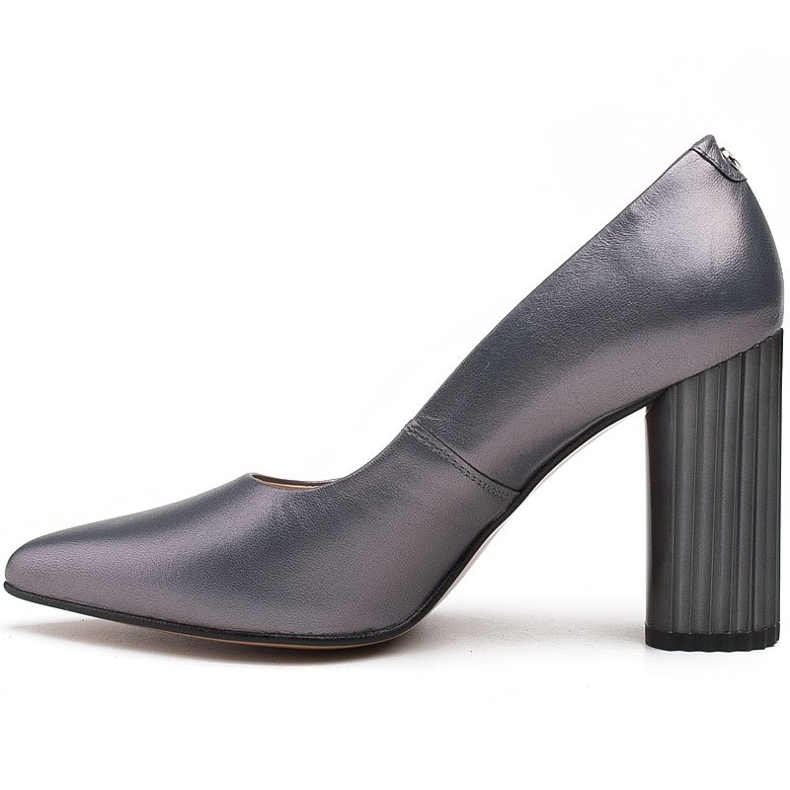 Marco Shoes Sive pumpe s rebrastom petom siva 2