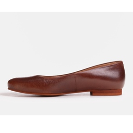 Marco Shoes Kožne balerinke smeđe boje smeđa 1