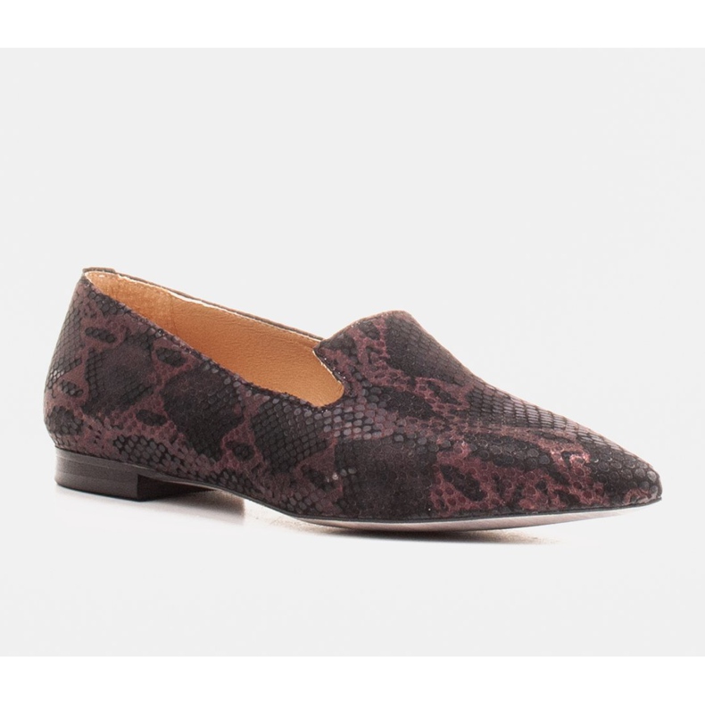 Marco Shoes Lordsy balerinke izrađene od antilop kože u uzorku od zmijske kože crna 1