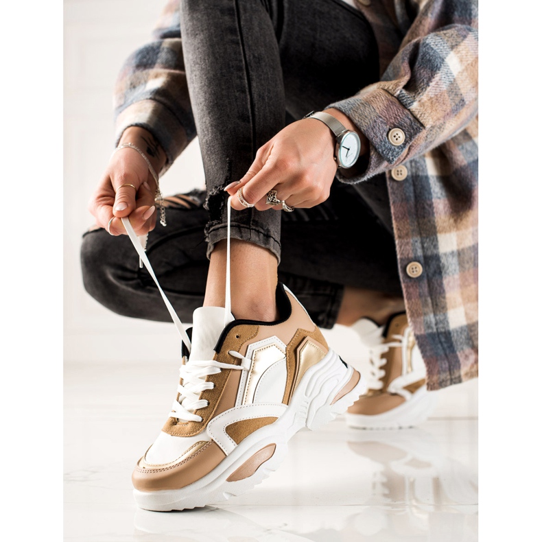 TRENDI Modne tenisice bijela smeđa 1