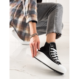 TRENDI Modne tenisice na platformi crno 1