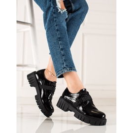 La.Fi Cipele s platformom i kopčom crna 1