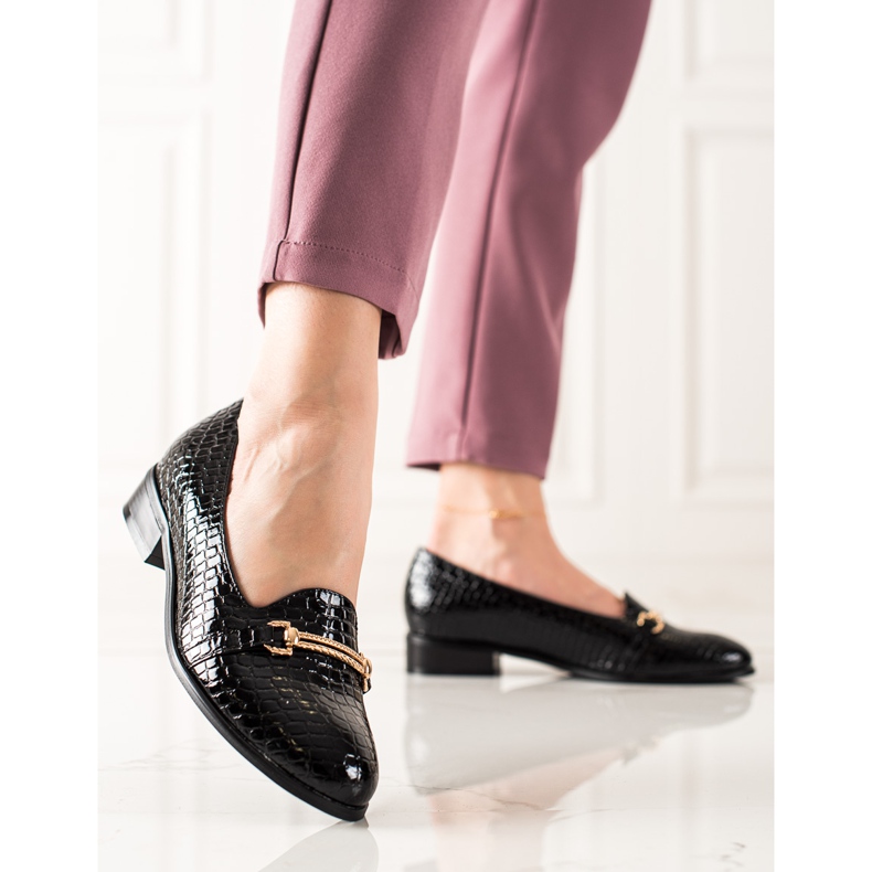 W. Potocki Elegantne cipele s Potocki ukrasom crno 1