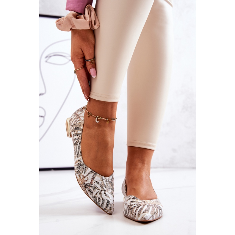 Ženske balerine Laura Messi Leather Golden 2193 raznobojna 1