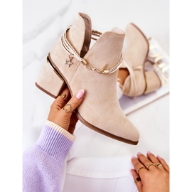 PS1 Inessa bež antilop kaubojske čizme s prugama 1