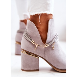 PS1 Inessa sive antilop kaubojske čizme s prugama siva 1