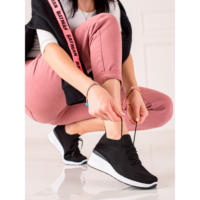 Goodin Cipele na klin na vezanje crna 1