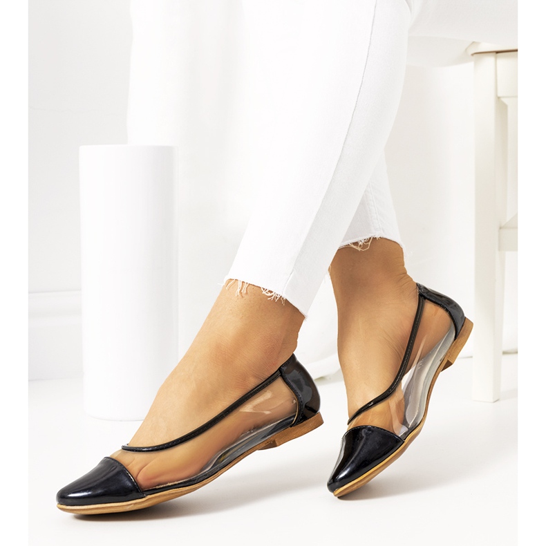 Crne prozirne Pastella balerinke crna 1