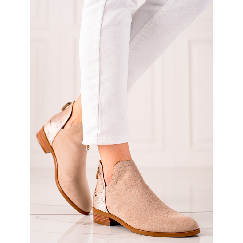 Bež čizme s izrezom VINCEZA smeđa 1