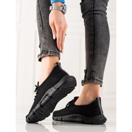 TRENDI Crne sportske cipele crno 1