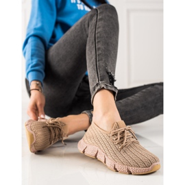 TRENDI Smeđe sportske cipele bež 1