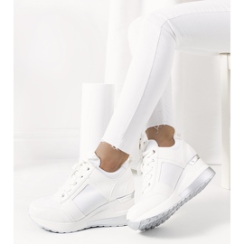 Bijele tenisice na Lockett klin bijela srebro 1