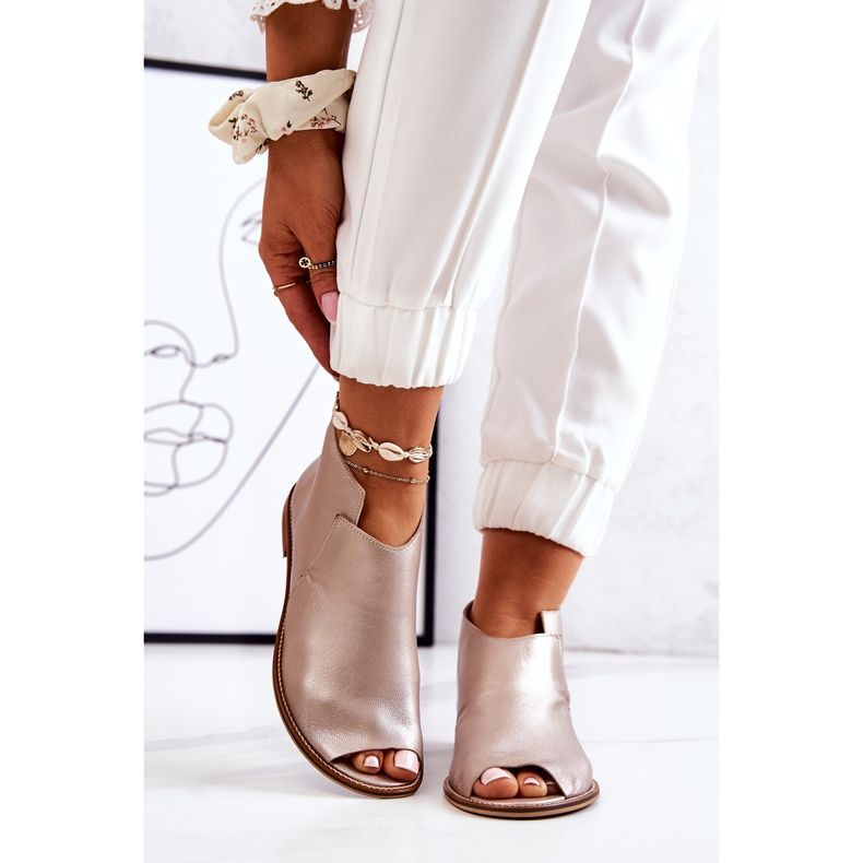 Kožne čizme na petu Laura Messi zlatne 2324 zlatni 1