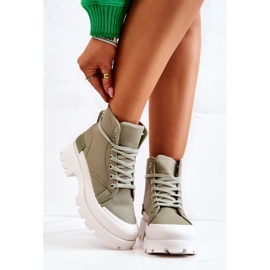 PS1 Faithfull zelene vezane čizme zelena 2