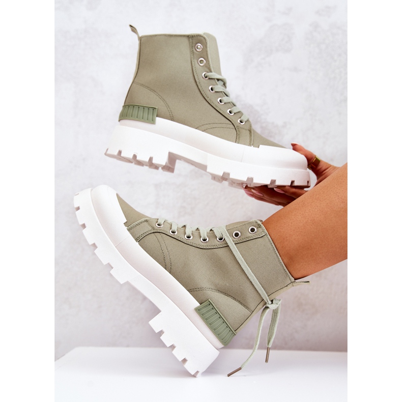 PS1 Faithfull zelene vezane čizme zelena 1