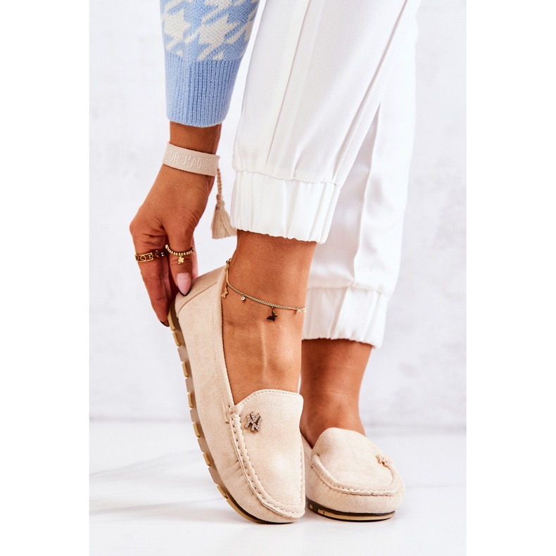 PS1 Ženske mokasine od antilopa bež Madelyn 1