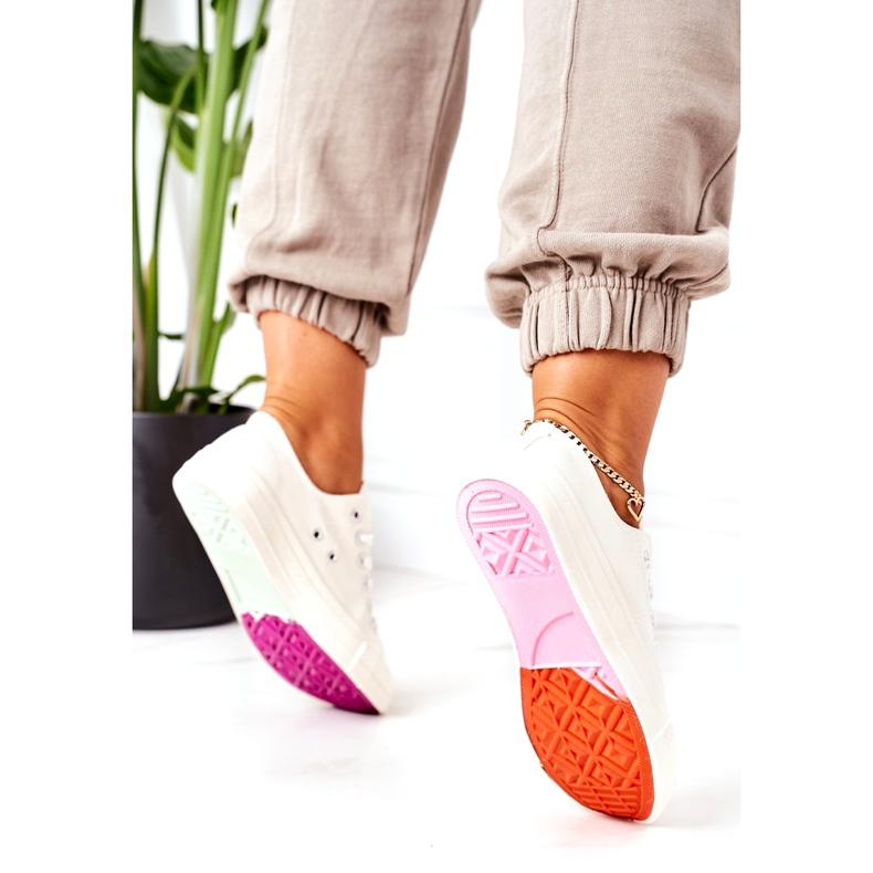 NEWS Ženske klasične Ecoma tenisice koje mijenjaju boju bijela višebojan 4