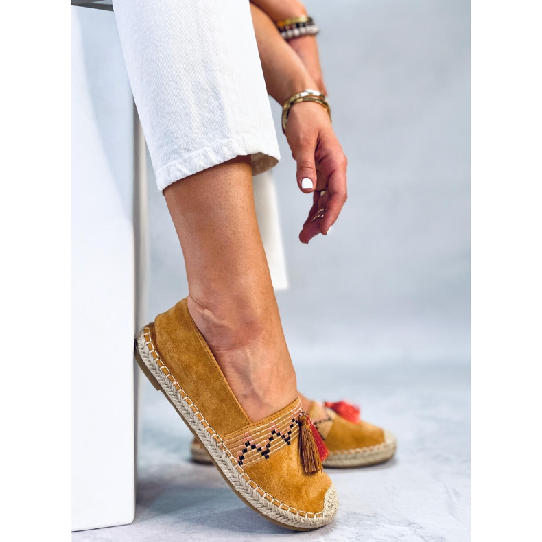 Boho espadrile s Birna Camel resama smeđa 2