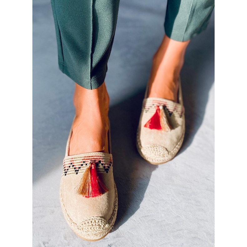 Boho espadrile s Birna Beige resama bež 2