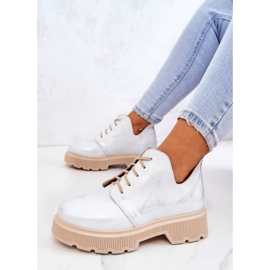 Brogues na masivnom potplatu Nicole bijelo-srebrni 2701 bijela srebro 1