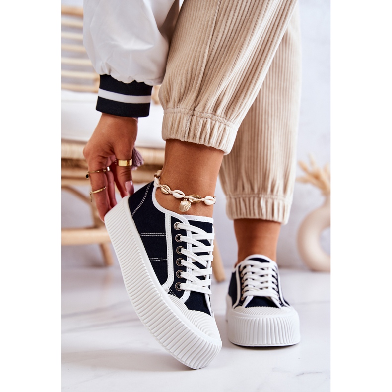 FB2 Niske tenisice na crnoj Mischa platformi crna 2