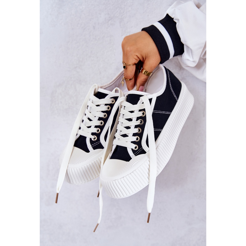 FB2 Niske tenisice na crnoj Mischa platformi crna 1