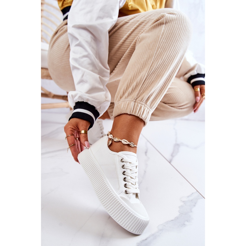 FB2 Niske tenisice na bijeloj Mischa platformi bijela 1