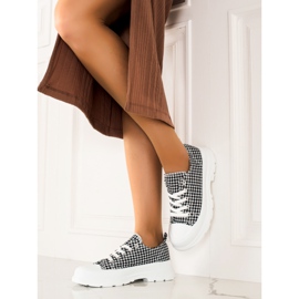 Bona Niske kockaste tenisice bijela crna 2