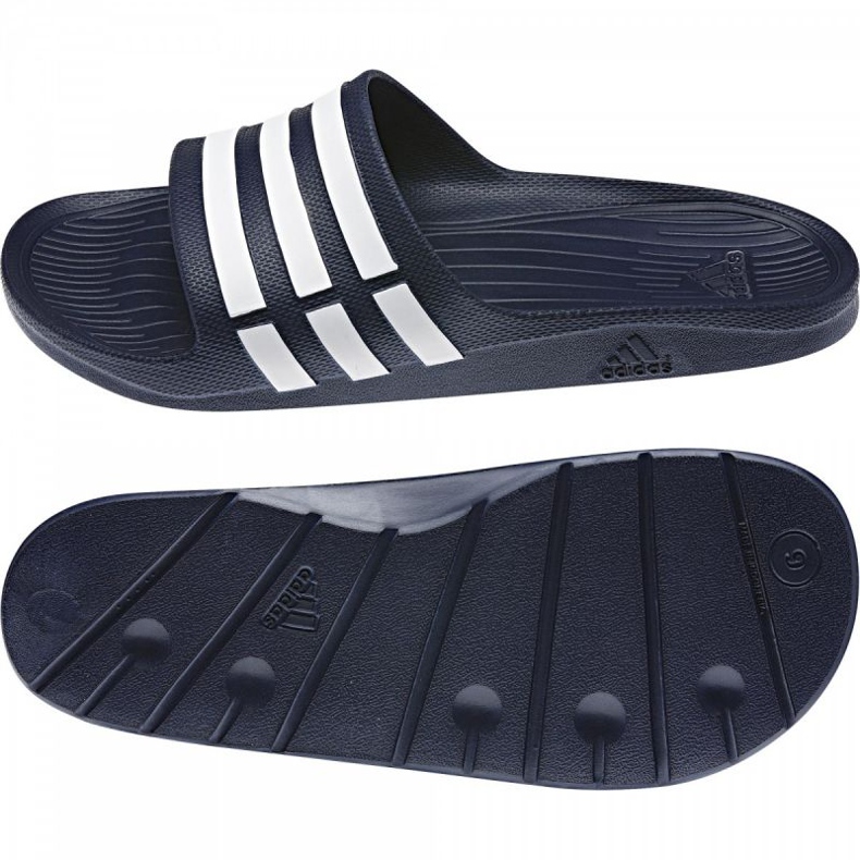 Adidas Duramo Slide G15892 papuče bijela mornarsko plava 1