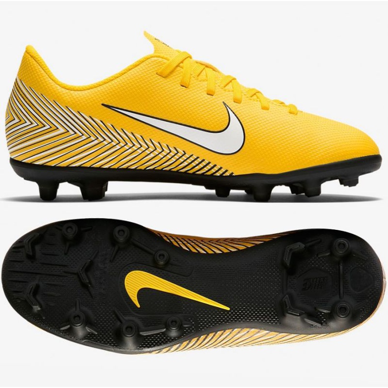 Nike Mercurial Vapor 12 Club Neymar Mg Jr AO9472-710 nogometne cipele višebojan žutila 1