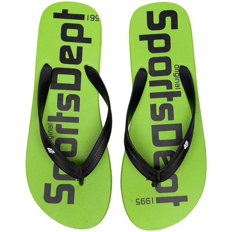 Papuče 4F M H4L20 KLM006 41N crna zelena 1