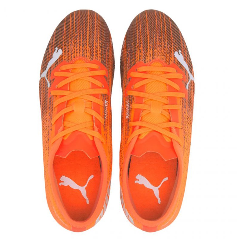 Kopačke Puma Ultra 1.1 Fg Ag Jr 106097 01 višebojan narančaste i crvene 2