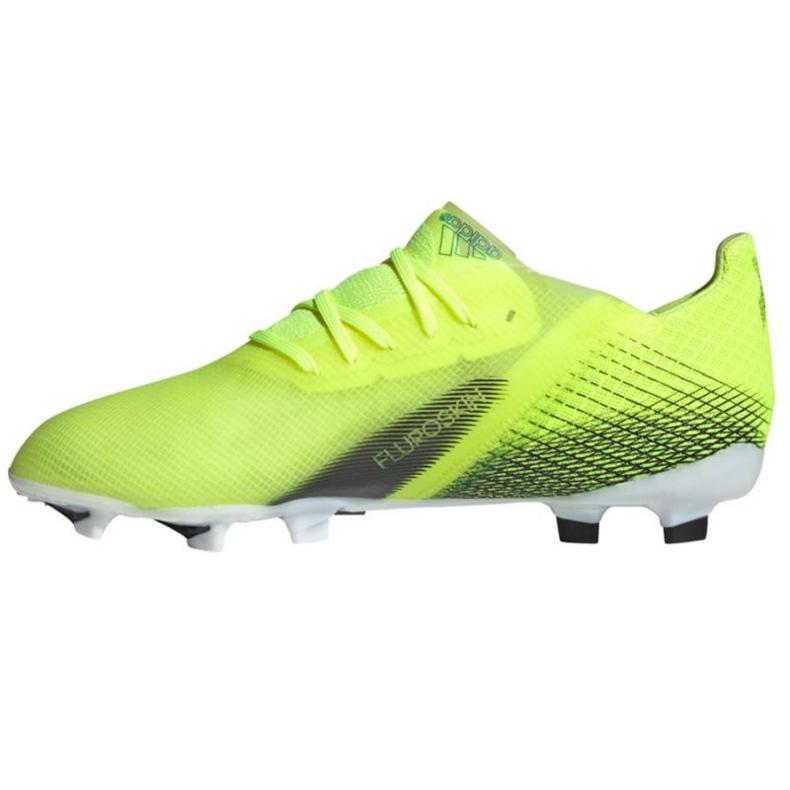 Adidas X Ghosted.1 Fg Jr FW6955 kopačke bijeli, žuto-zeleni neon zelena 2