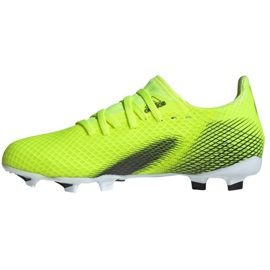 Adidas X Ghosted.3 Fg Jr FW6934 kopačke bijeli, žuto-zeleni neon zelena 2