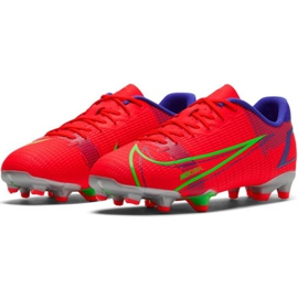 Nike Vapor 14 Academy FG / MG Jr CV0811 600 cipele za nogomet crvena naranče i crvene 1