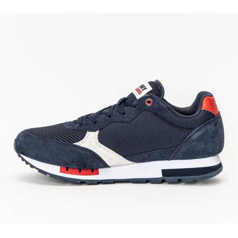 Cipele Tommy Hilfiger Jeans Retro Runner Mix M EM0EM00699-C87 bijela tamnoplava 1