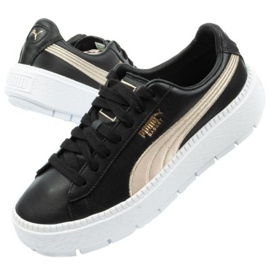 Puma Suede platforma Trace W 367728 01 crna zlatni 1